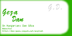 geza dan business card