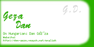 geza dan business card